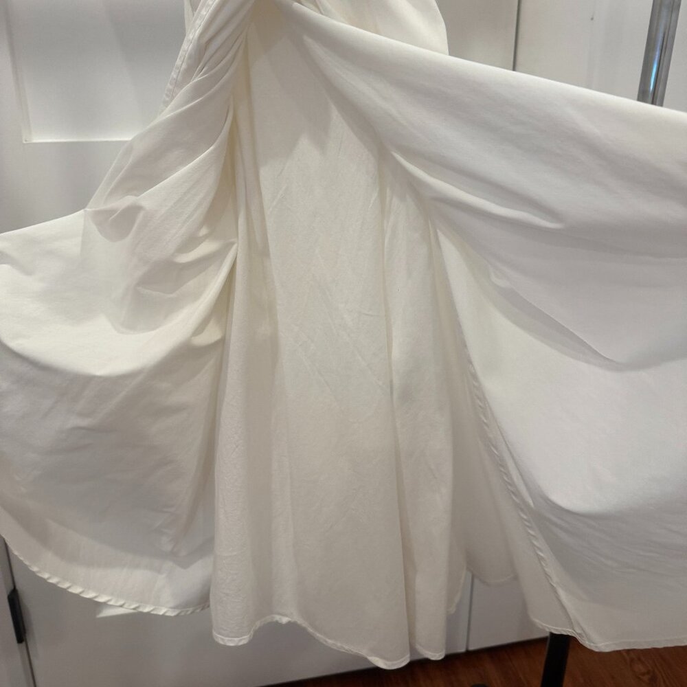 Diane Von Furstenberg White Faux Wrap Dress w/ Tie Waist, Size 6 - Picture 7 of 8